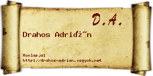 Drahos Adrián névjegykártya