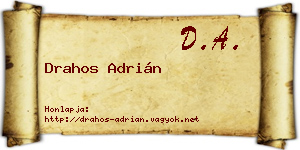 Drahos Adrián névjegykártya