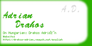 adrian drahos business card